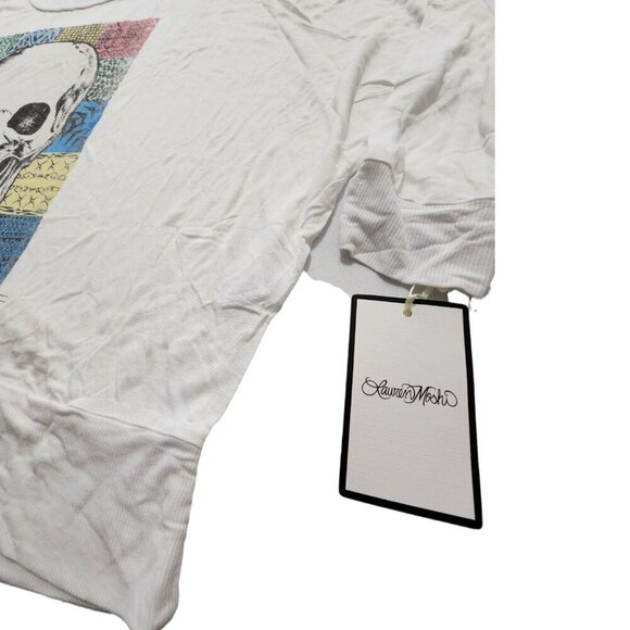 Lauren Moshi Dolman Sleeve Skull Shirt M/L - Picture 6 of 6